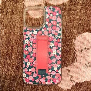 Floral Phone Case with Stand - Pink and Black. WALLI brand. iPhone 13 Pro Max